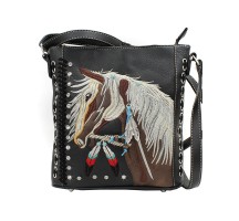 Embroidered Horse Purse