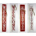 WELCOME MERRY CHRISTMAS PLAQUES